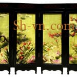 梅兰竹菊手工刺綉＝屏風　93＝SHVN 2193 - 108 x 128cm